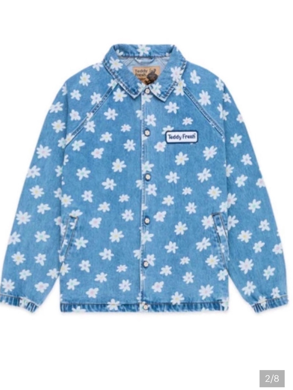 Teddy Fresh Daisy Denim Jacket Limited Edition Unisex Size Large